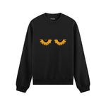Sunny Side Up Oversize Sweatshirt Siyah Ön