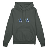 Two Stars Up Oversize Hoodie Antrasit Ön