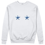 Two Stars Up Sweatshirt Beyaz Ön