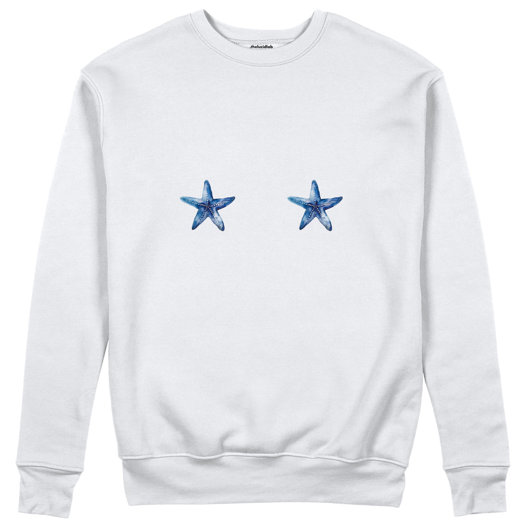 Two Stars Up Sweatshirt Beyaz Ön