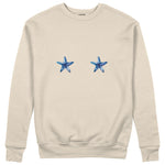 Two Stars Up Sweatshirt Bej Ön