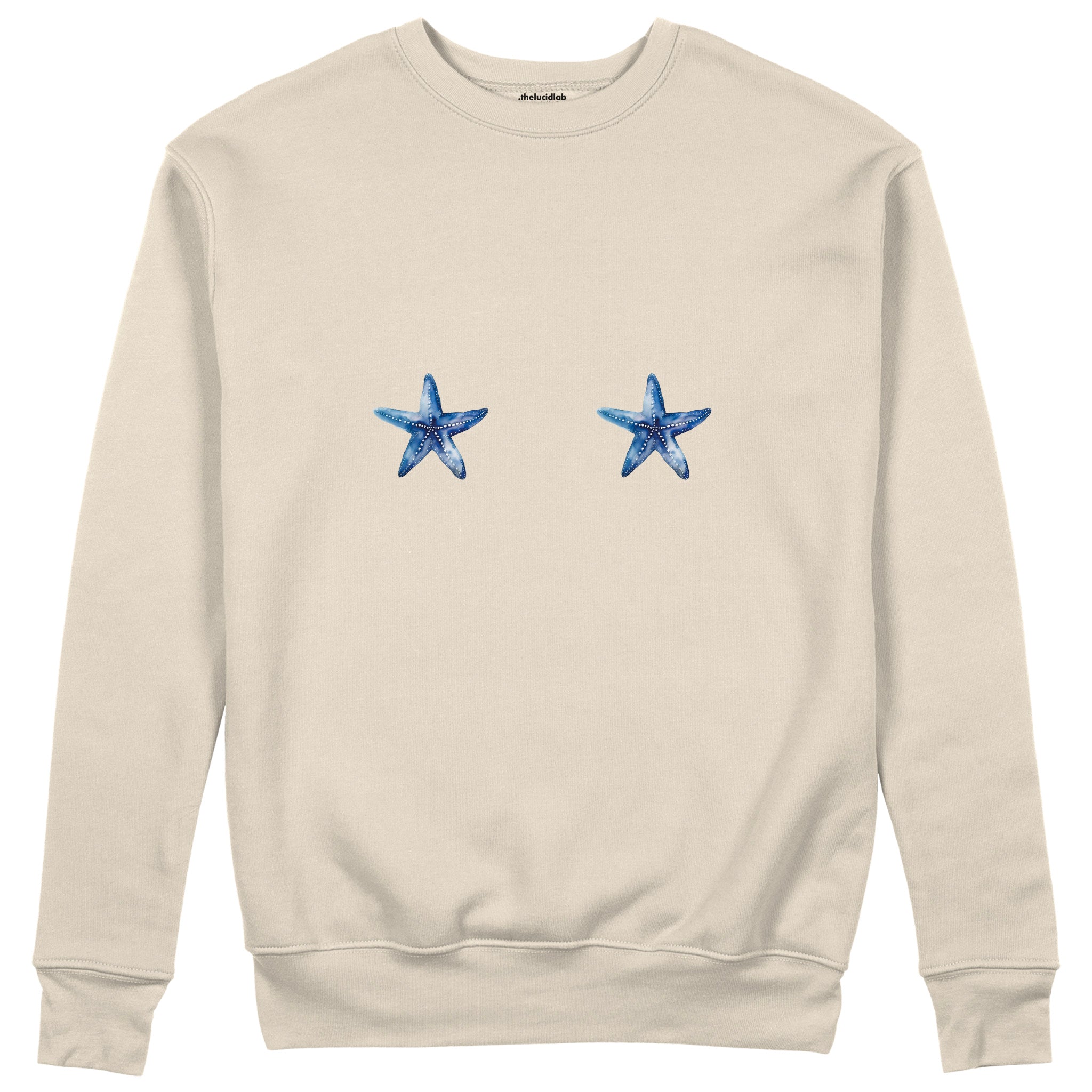 Two Stars Up Sweatshirt Bej Ön