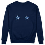 Two Stars Up Sweatshirt Lacivert Ön