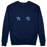 Two Stars Up Sweatshirt Lacivert Ön