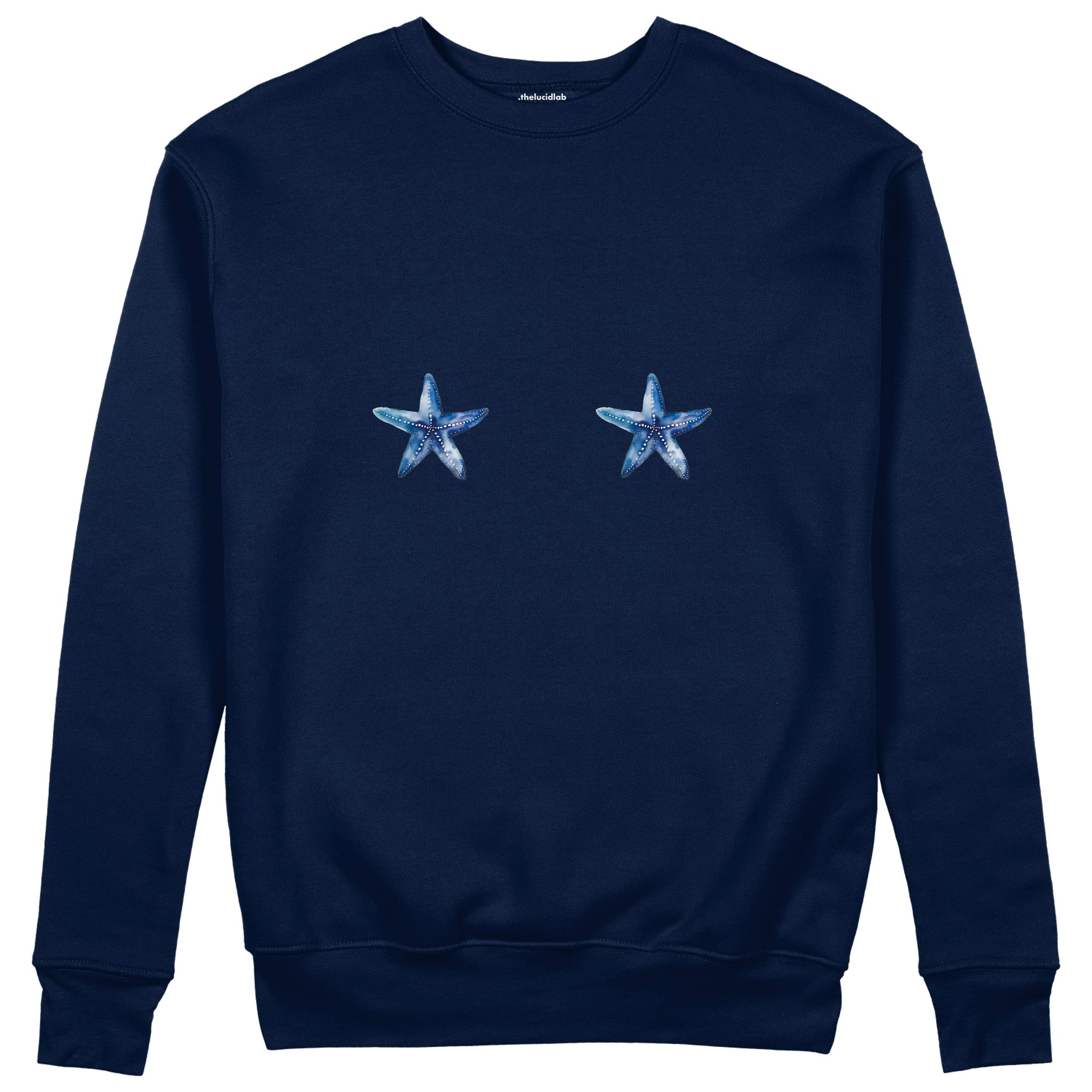 Two Stars Up Sweatshirt Lacivert Ön