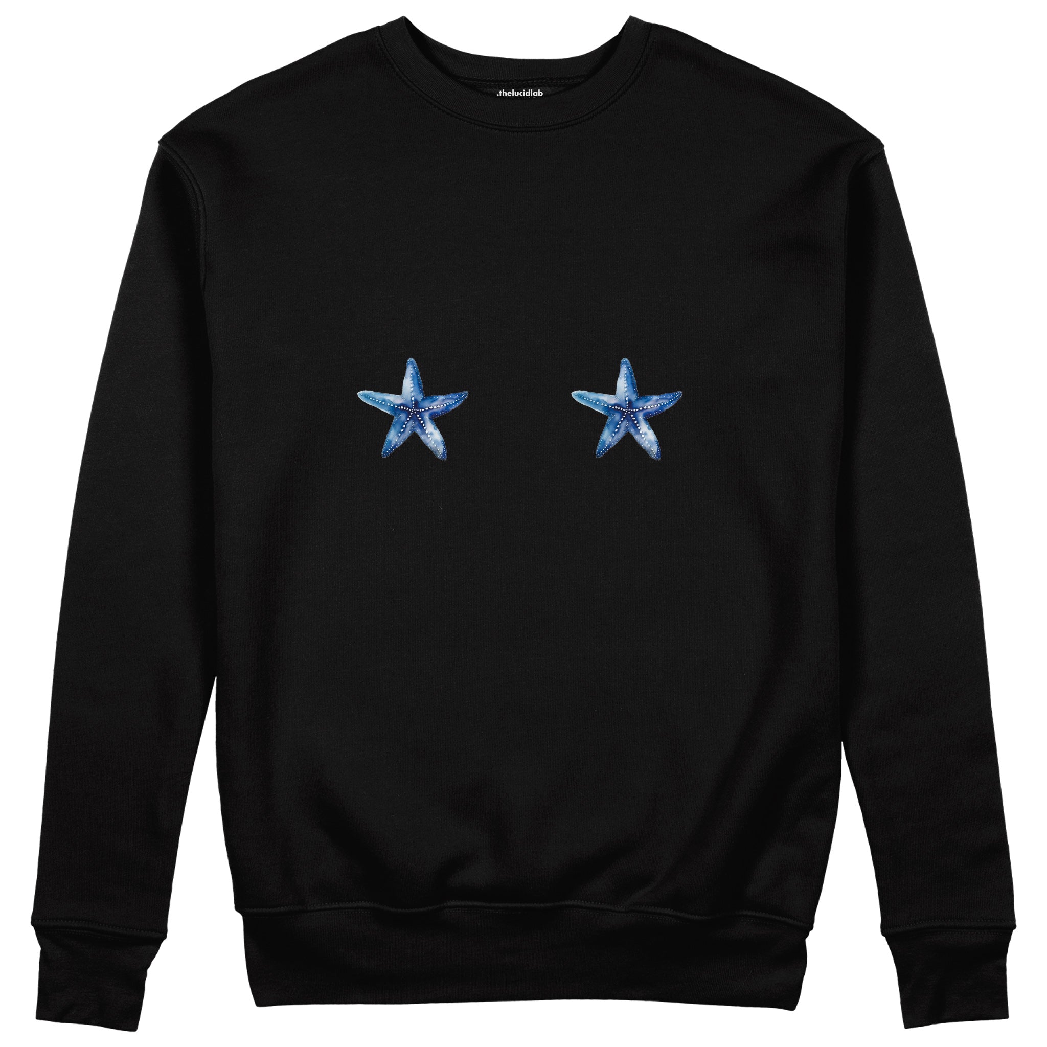 Two Stars Up Sweatshirt Siyah Ön
