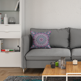 Purple Mandala - Mor Mandala Çift Taraflı Kırlent Kılıfı 2 Adet