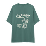 Slow Sunday Coffee Club Oversize Tişört