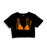 Orange Bikini Crop Tişört