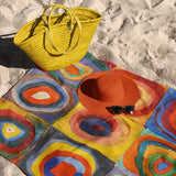Color Study, Squares With Concentric Circles Plaj Havlusu