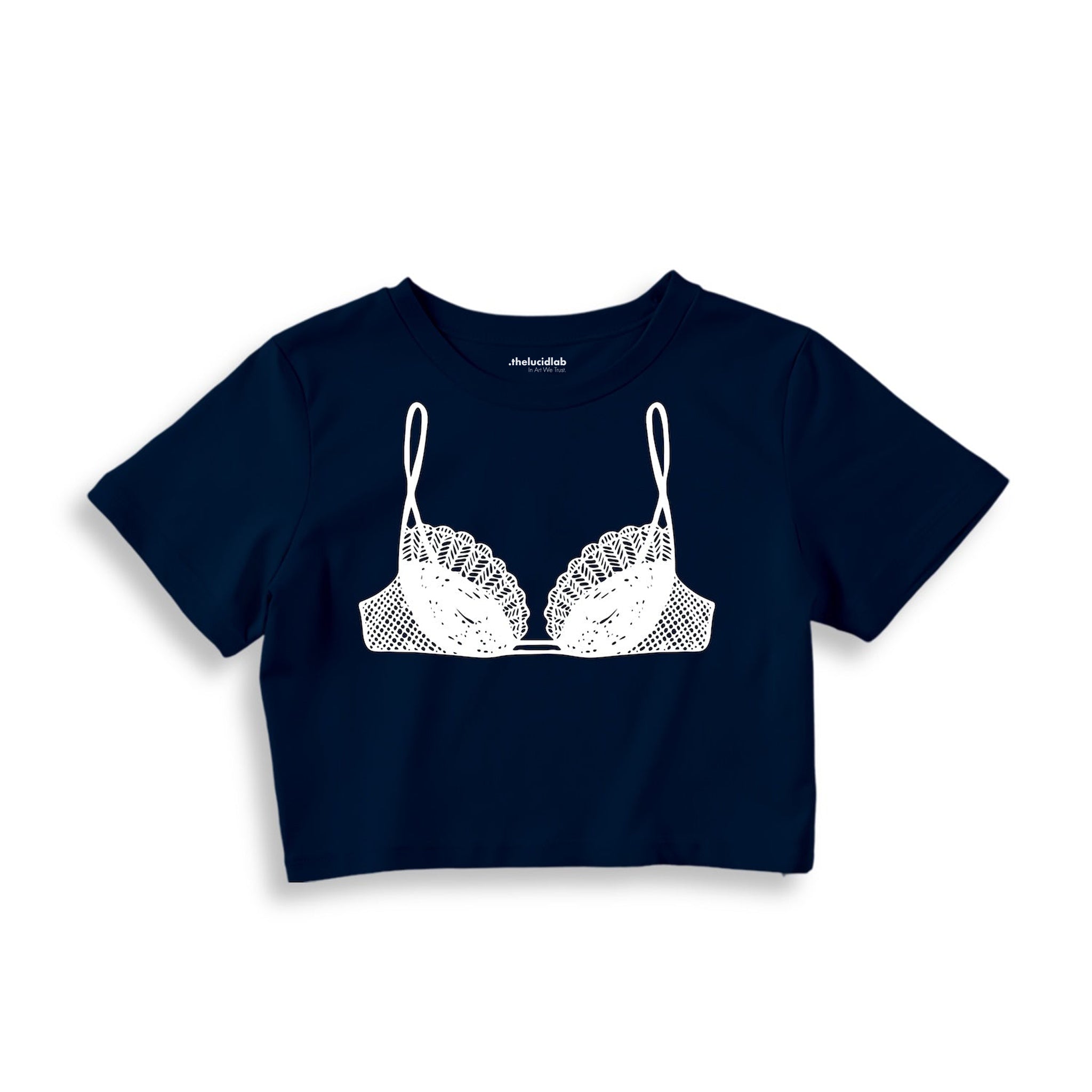 Noir Seduce Crop Tişört — Lacivert