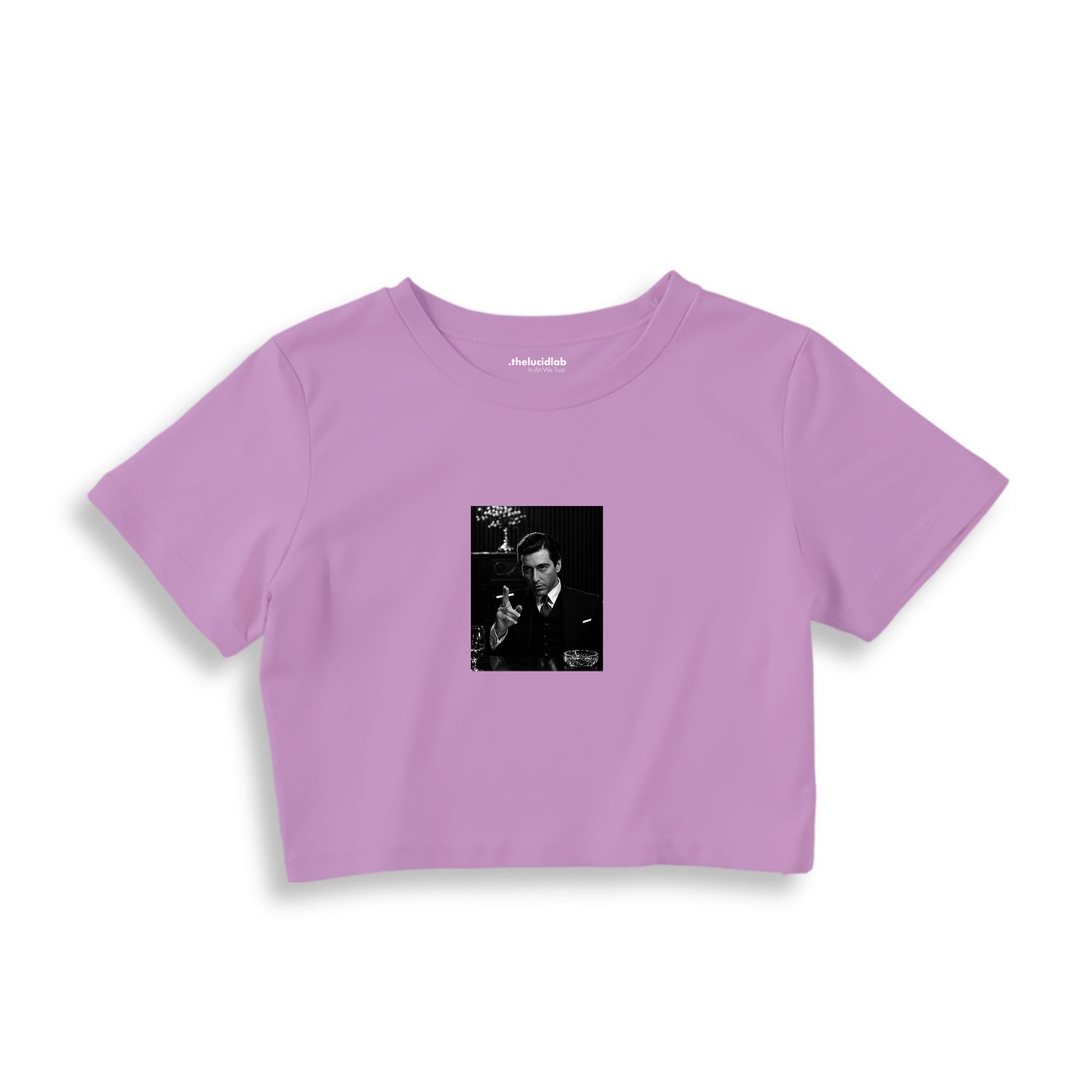 Michael Corleone Crop Tişört — Lila