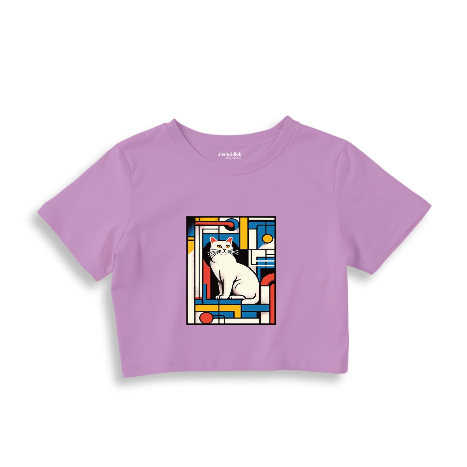 Bauhaus Cat Crop Tişört