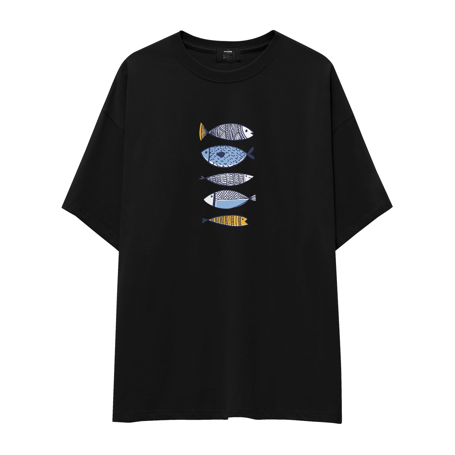 Marine Pattern Study Oversize Tişört