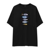 Marine Pattern Study Oversize Tişört