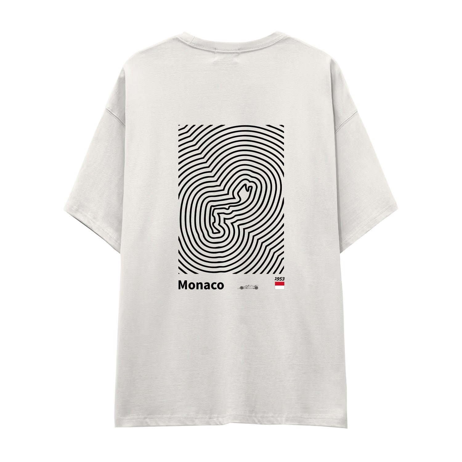 Circuit de Monaco Artwork Oversize Tişört