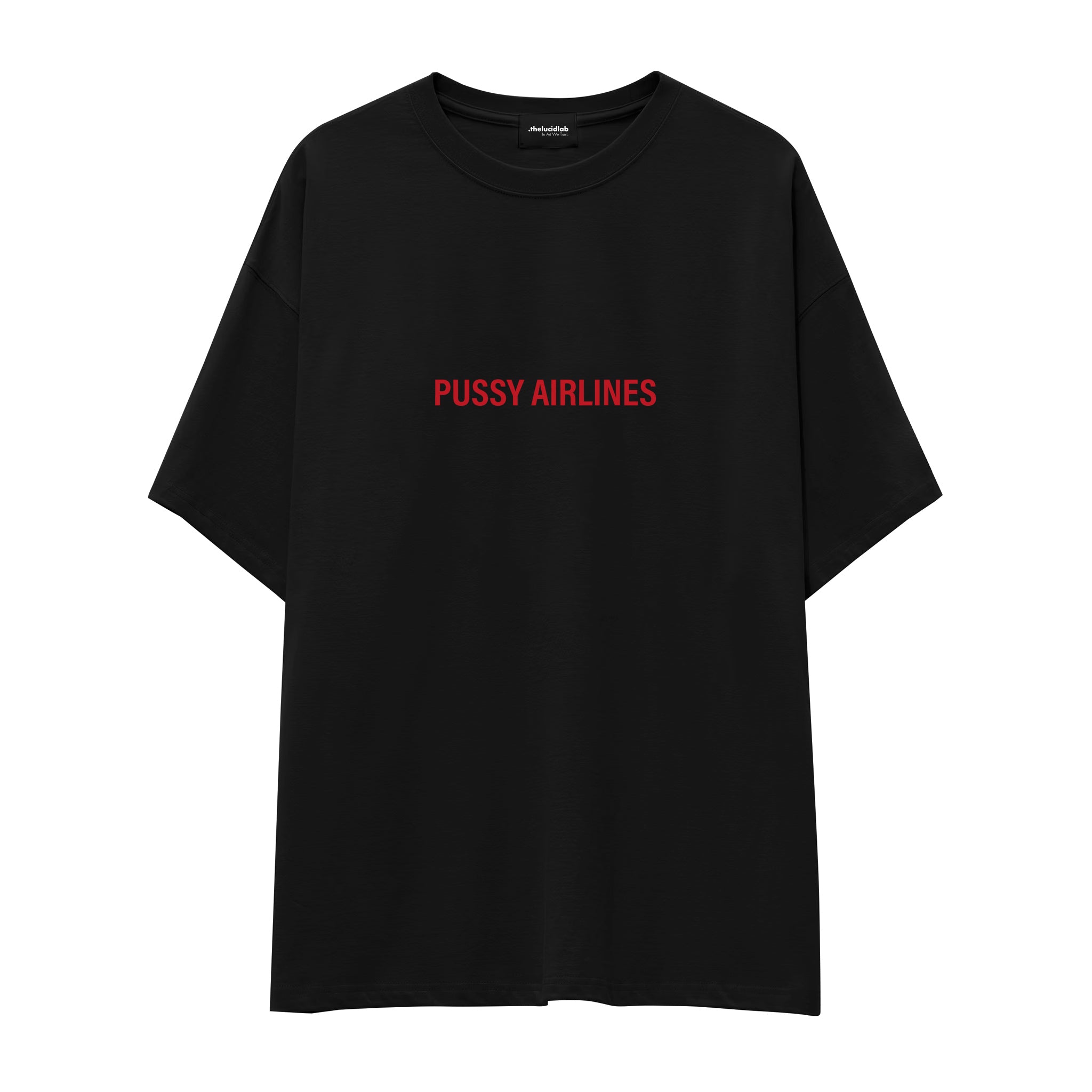 Pussy Airlines Oversize Tişört