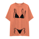 Black Bikini Oversize Tişört