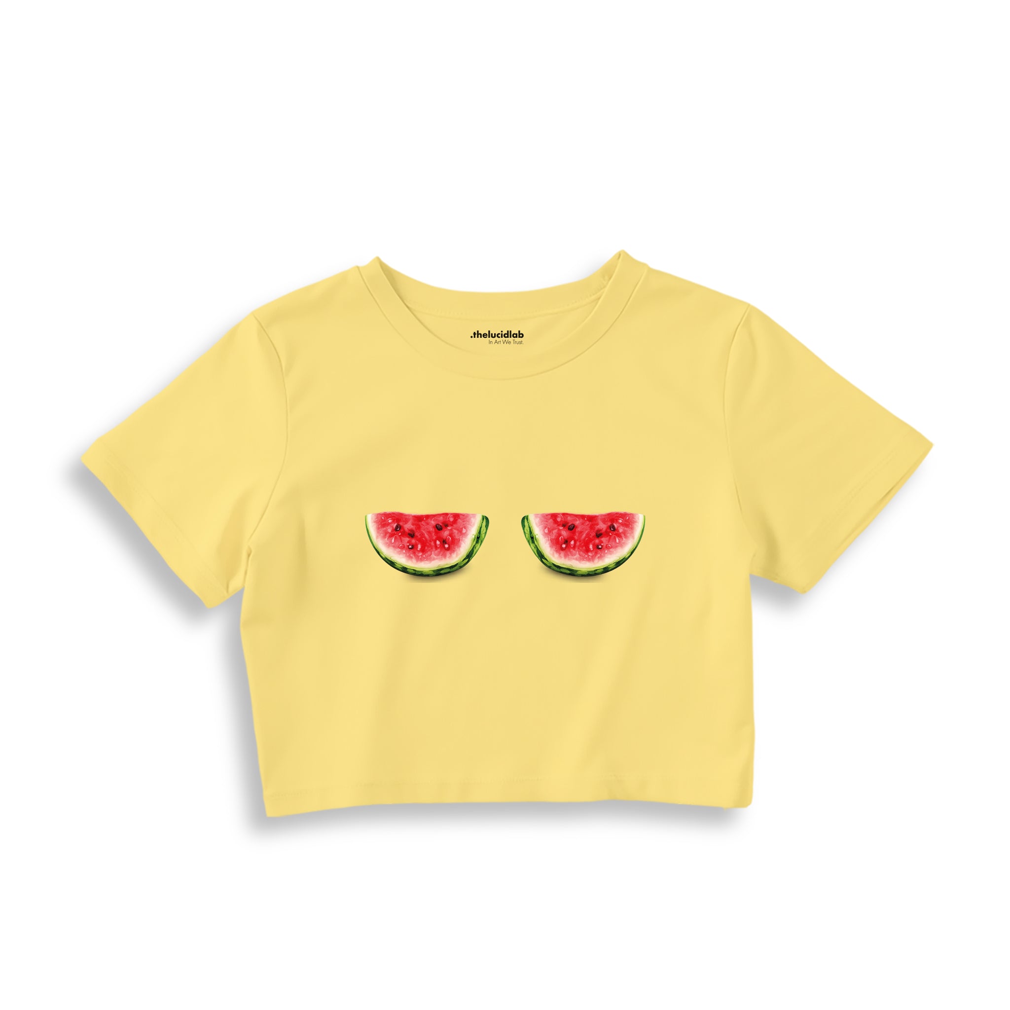 Summer Twins Crop Tişört — Sarı