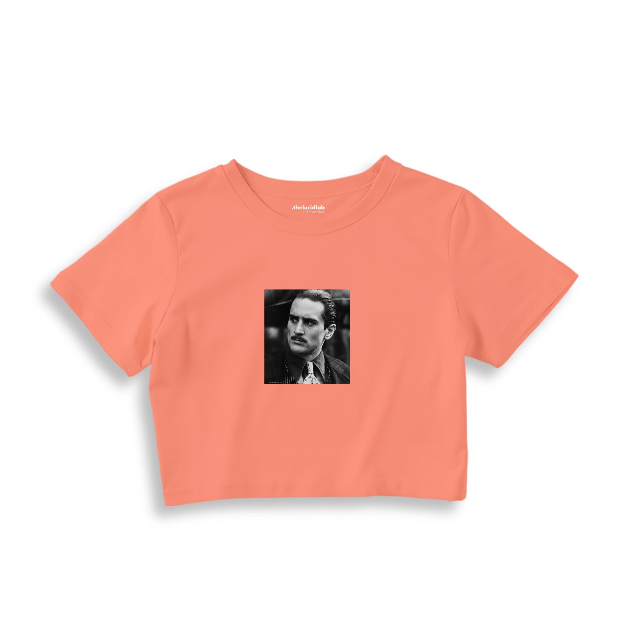 Vito Corleone Crop Tişört — Somon