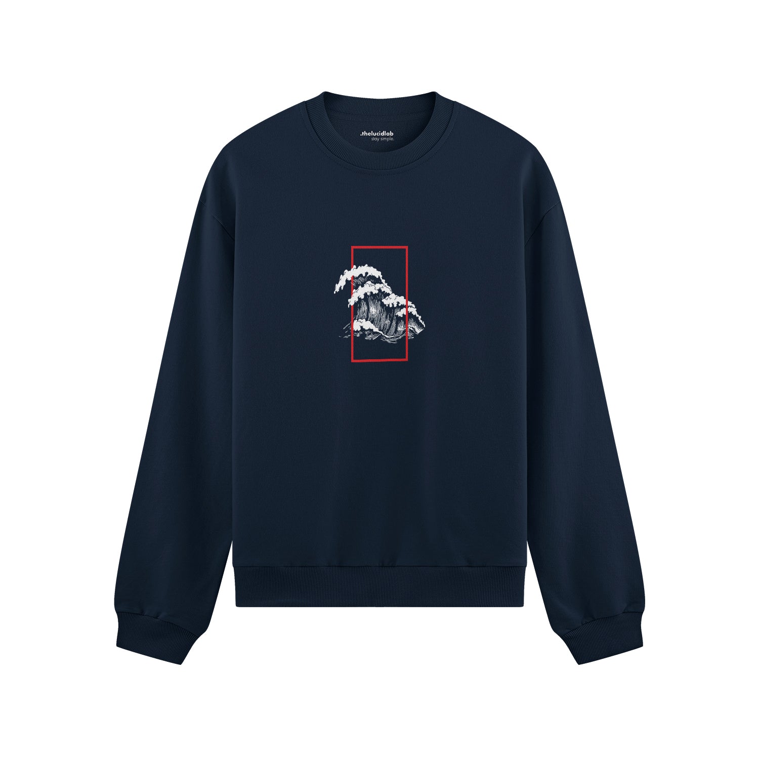 Perspektif Kanagawa Dalgası Oversize Sweatshirt