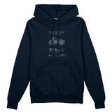 Harley Davidson Model 28B Motosiklet Oversize Hoodie