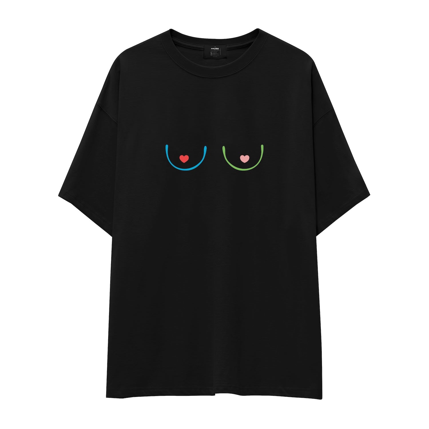 Boobs & Hearts Oversize Tişört