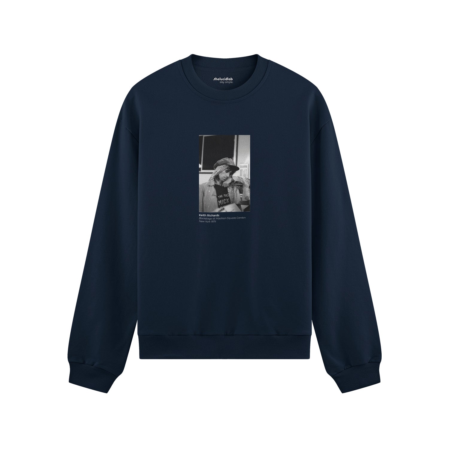Keith Richards backstage at Madison Square Garden New York 1975 Oversize Sweatshirt