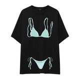Blue Bikini Oversize Tişört