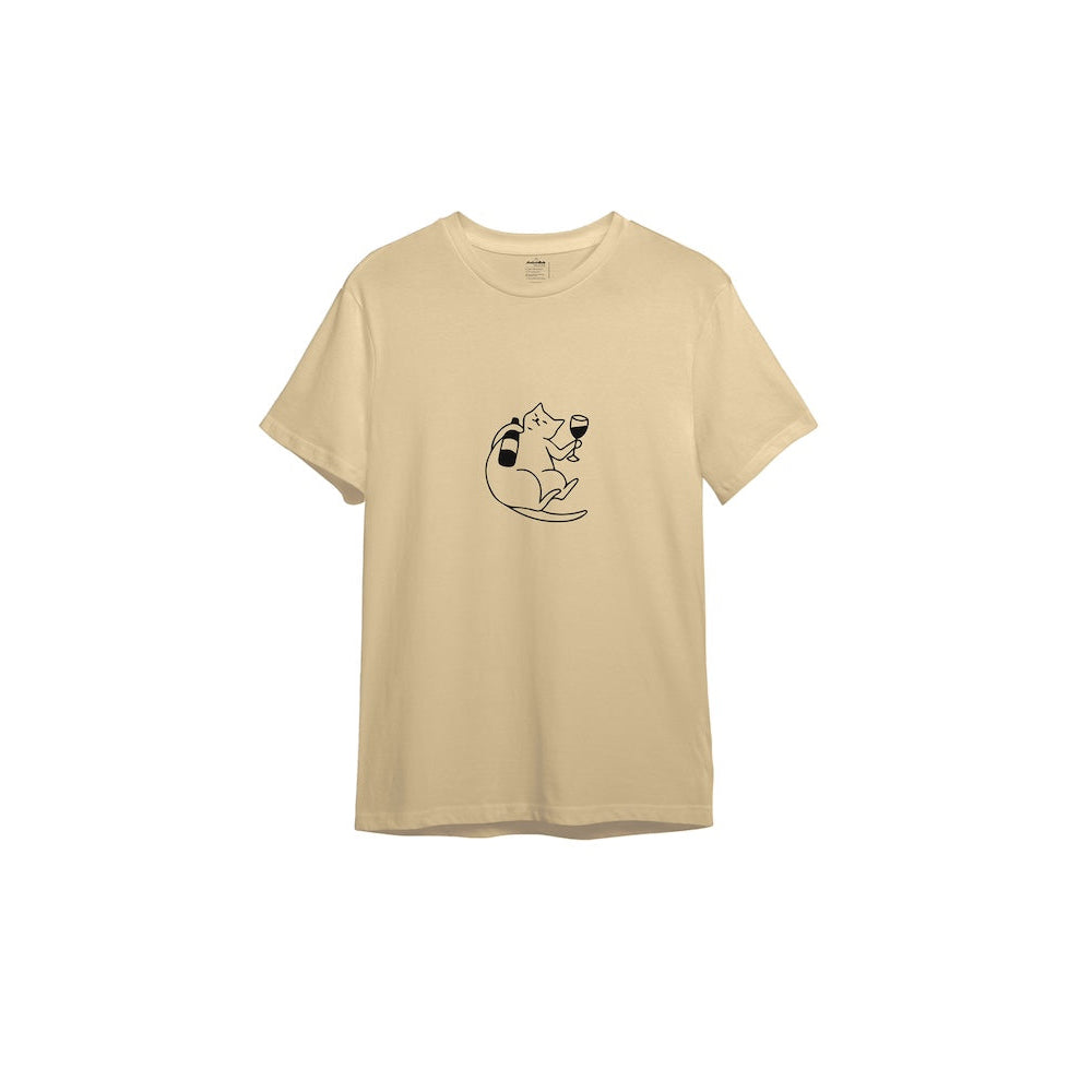 Wine Lover Cat T-Shirt