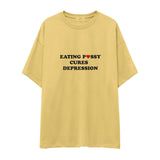 Eating Pussy Cures Depression Oversize Tişört