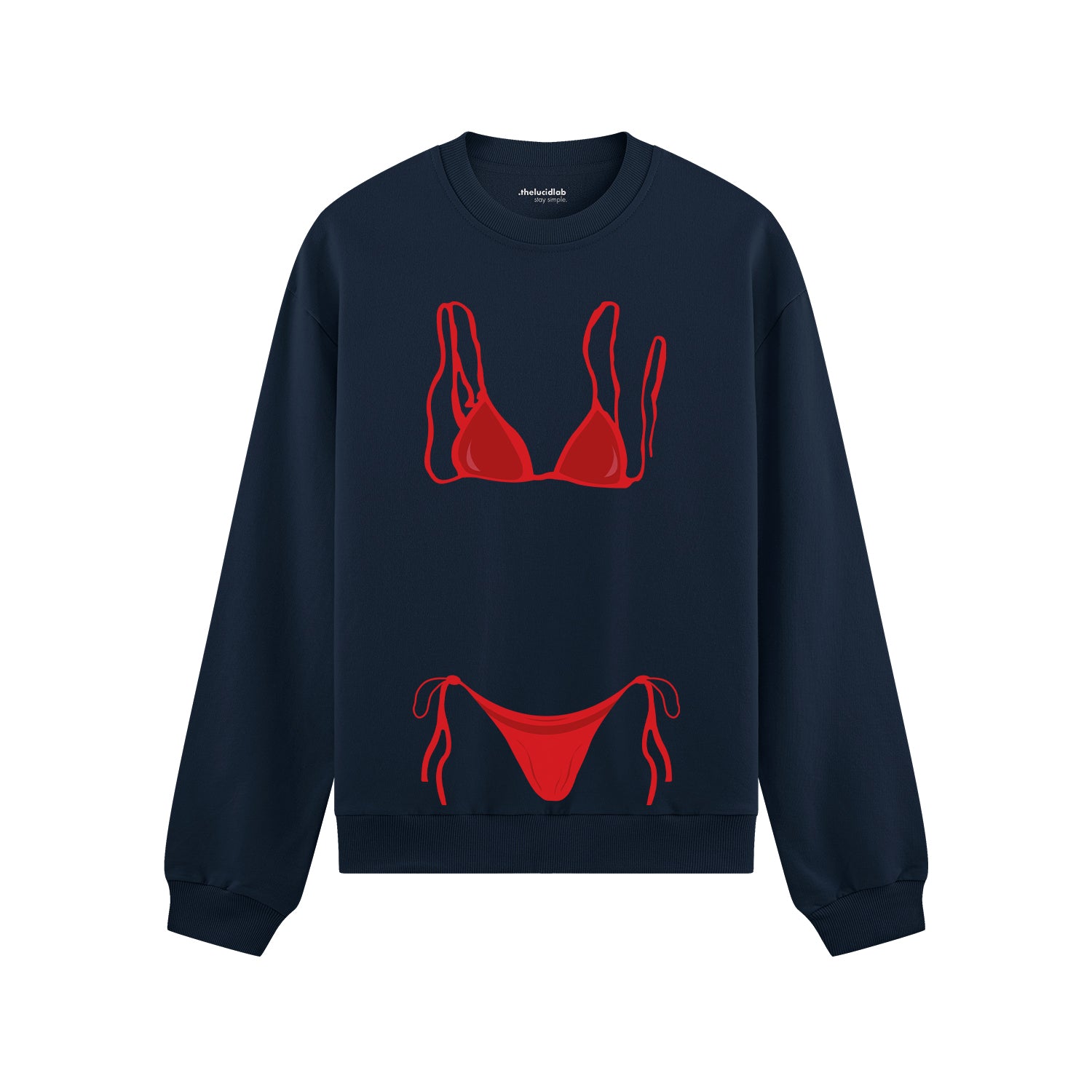 Red Bikini Oversize Sweatshirt