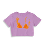 Orange Bikini Crop Tişört
