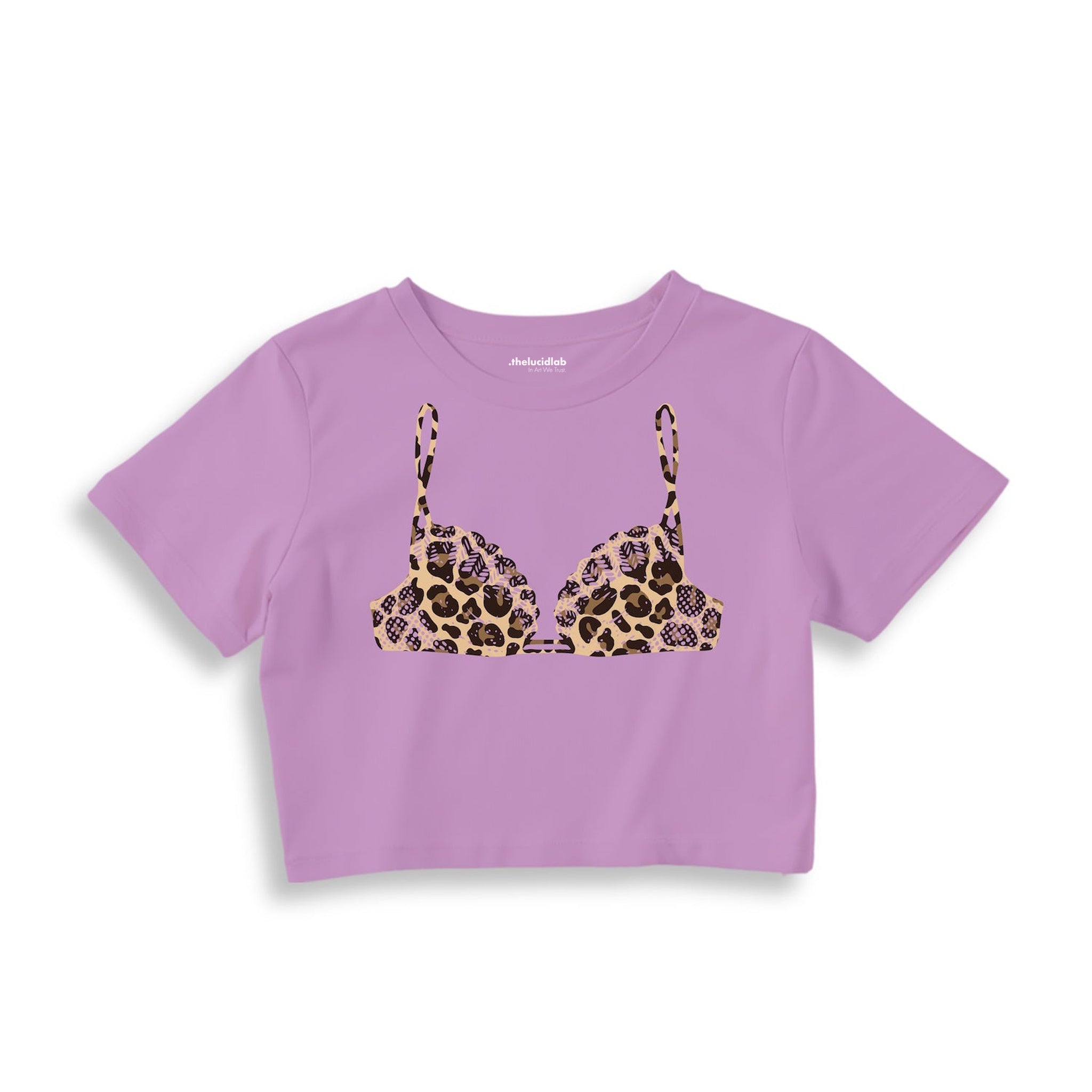 Noir Seduce – Leopard Crop Tişört — Lila