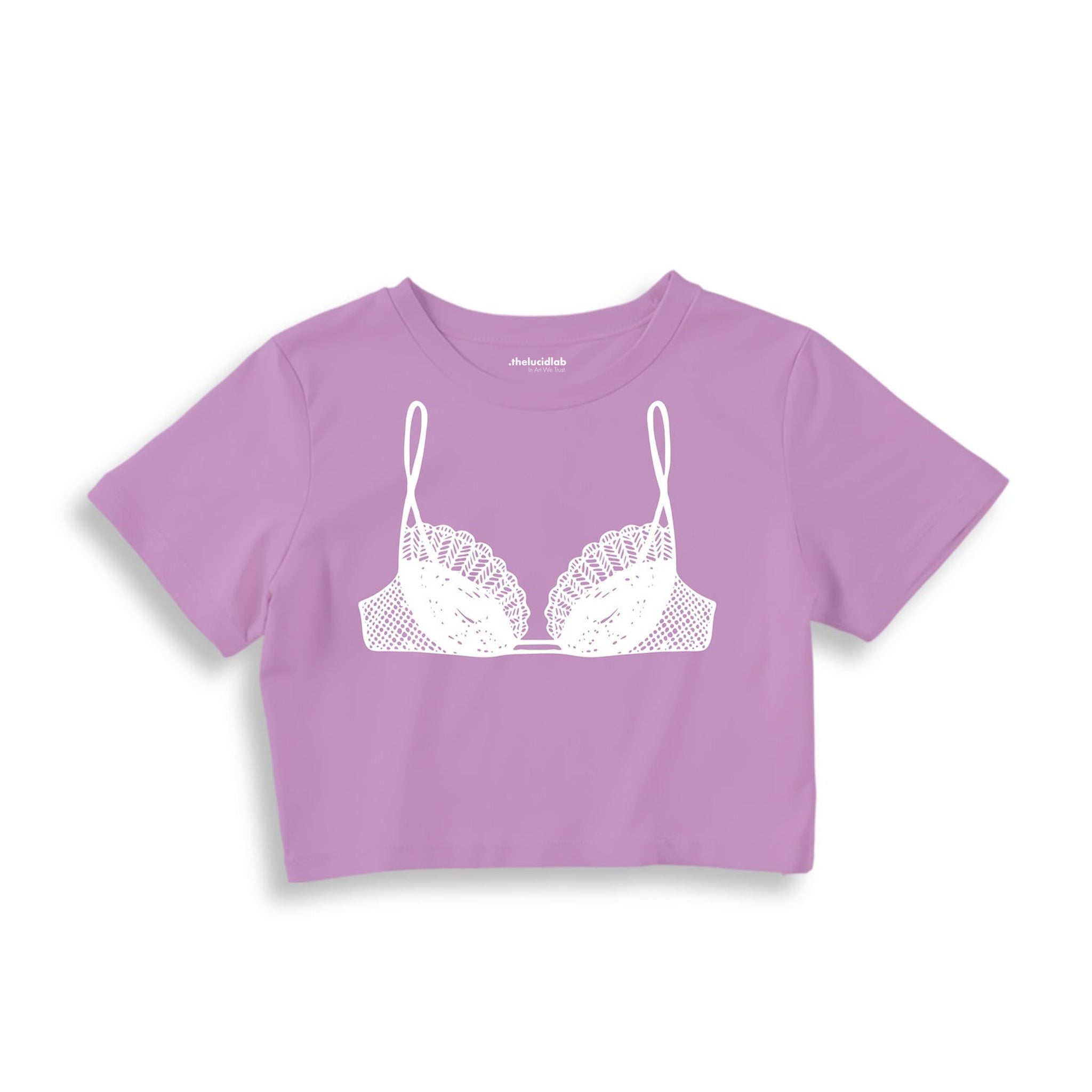 Noir Seduce Crop Tişört — Lila