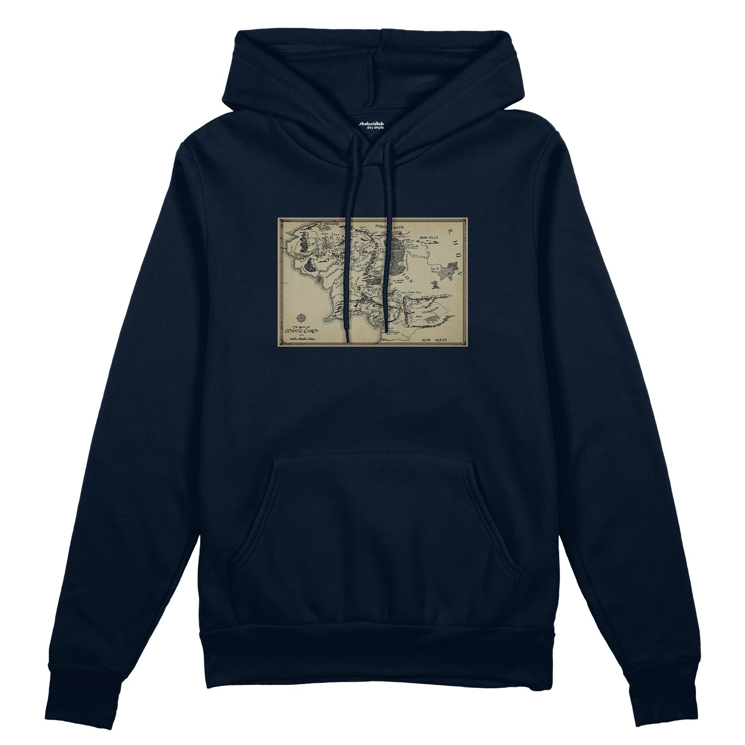 Yüzüklerin Efendisi Orta Dünya Haritası - Lord Of The Rings Oversize Hoodie