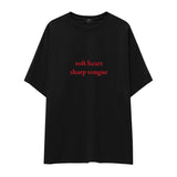 Soft Heart Sharp Tongue Oversize Tişört