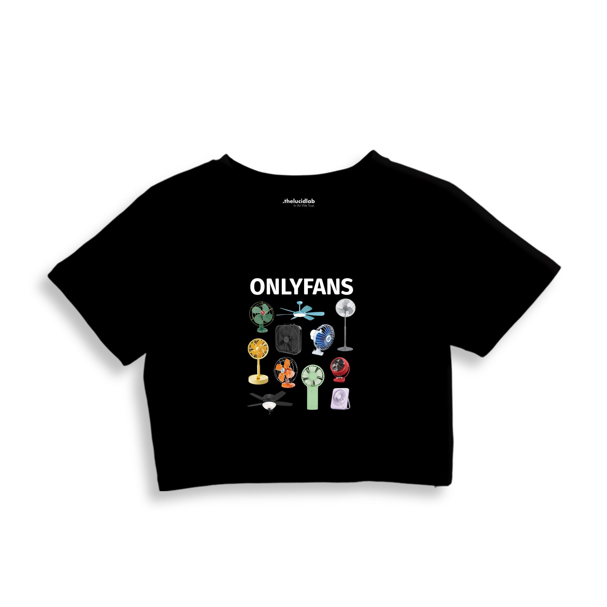 Onlyfans Crop Tişört — Siyah