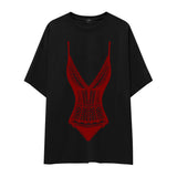 Bordeaux Contour Oversize Tişört