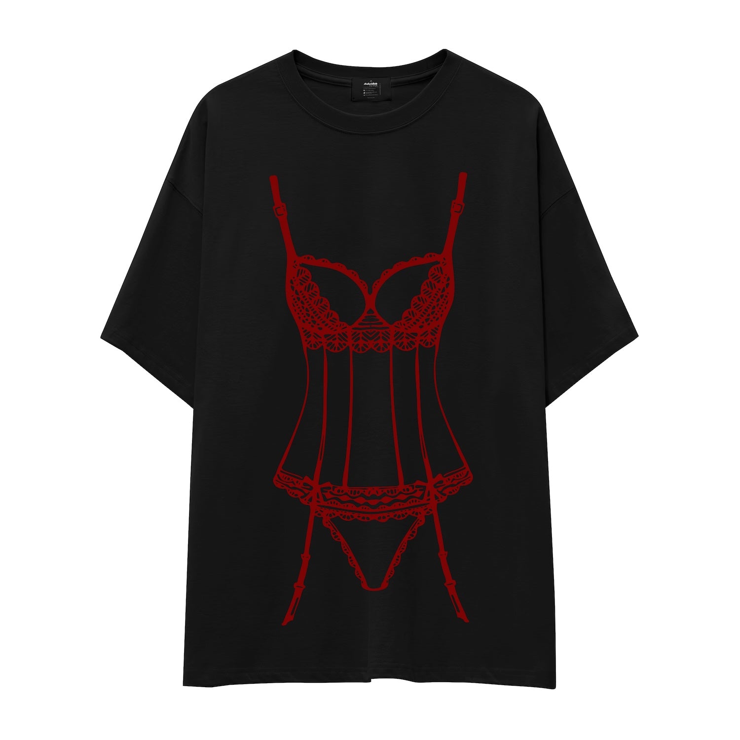 Bordeaux Silhouette Oversize Tişört