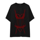 Bordeaux Silhouette Oversize Tişört