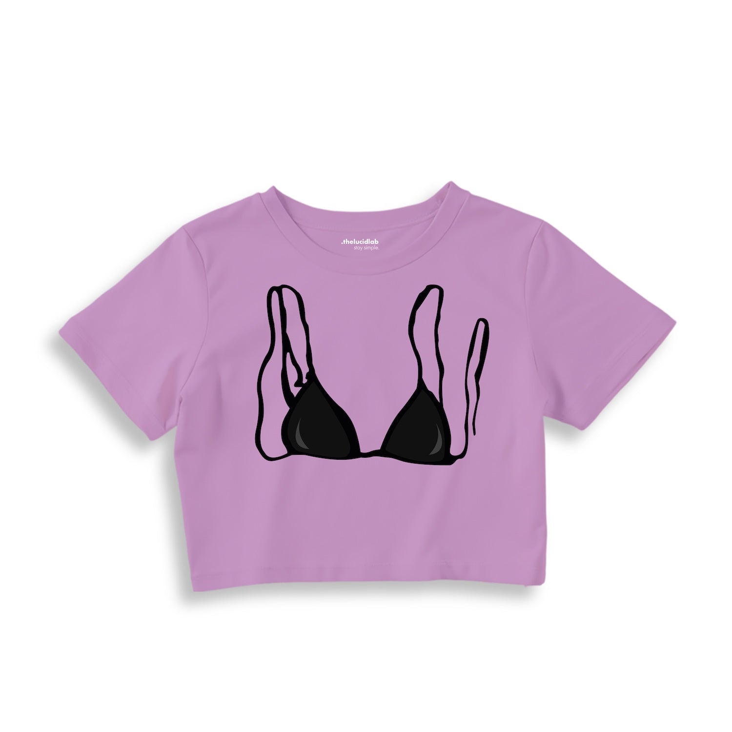 Black Bikini Crop Tişört