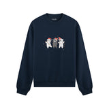 Tangled Christmas Cats Oversize Sweatshirt