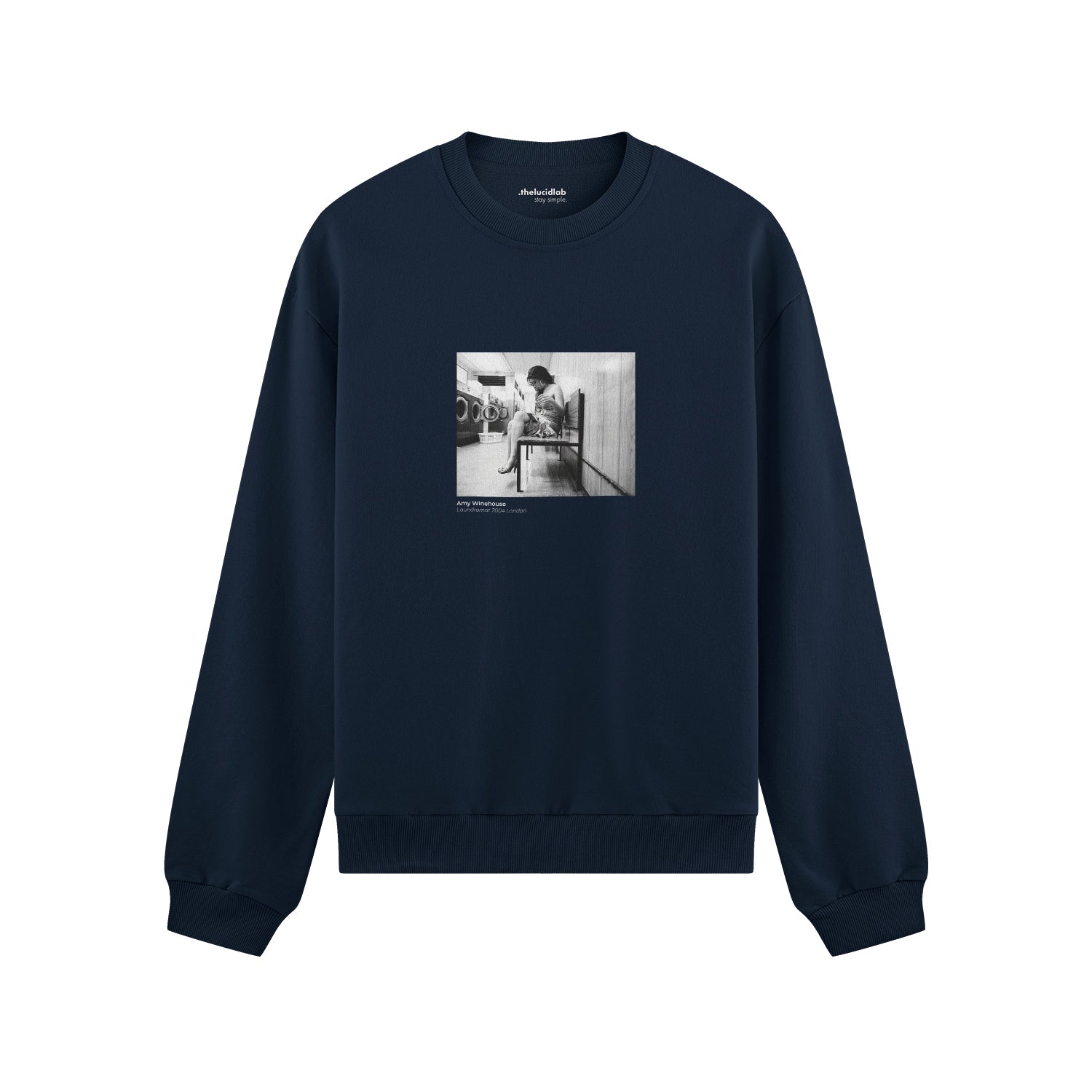 Amy Winehouse at the laundromat 2004 Oversize Sweatshirt
