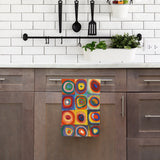Color Study, Squares With Concentric Circles Mutfak Havlusu 2 Adet
