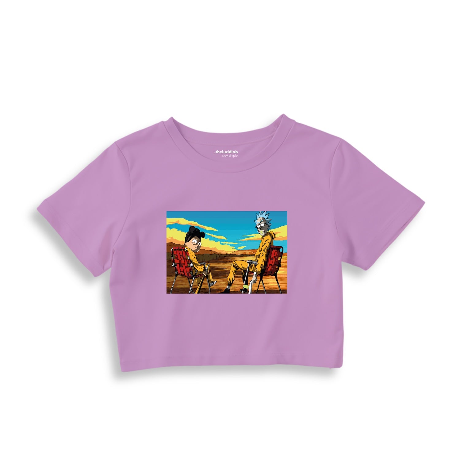 Breaking Bad / Rick and Morty Crop Tişört