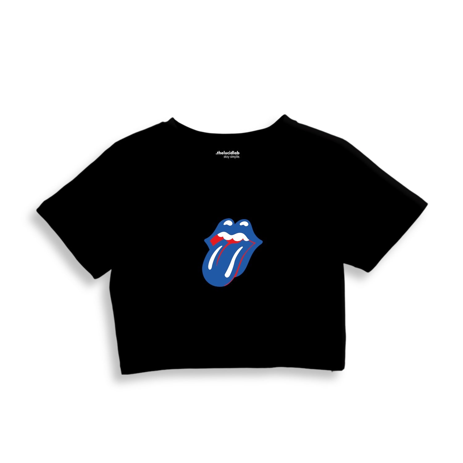 The Rolling Stones Blue Crop Tişört