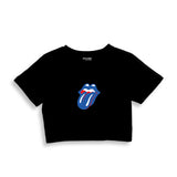 The Rolling Stones Blue Crop Tişört