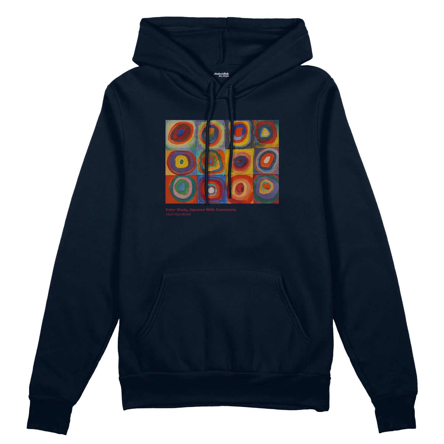 Color Study, Squares With Concentric Circles Oversize Hoodie