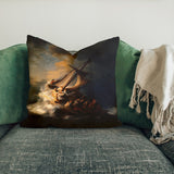 The Storm on the Sea of Galilee Çift Taraflı Kırlent Kılıfı 2 Adet